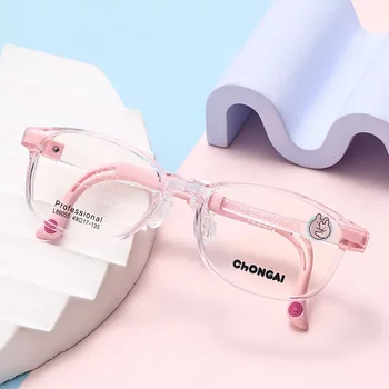 Tr90 glasses frame for teenagers, children's integrated silicone nose pads, 89055 defocus prevention lens glasses
