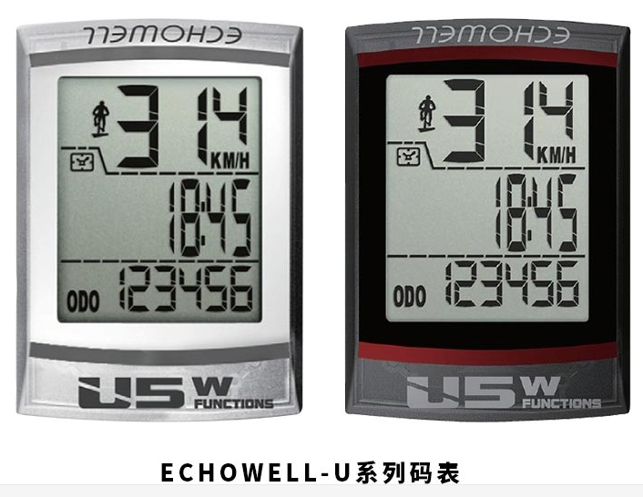 Taiwan ECHOWELL U5W series bicycle wireless codifier mountain car keys to design waterproof