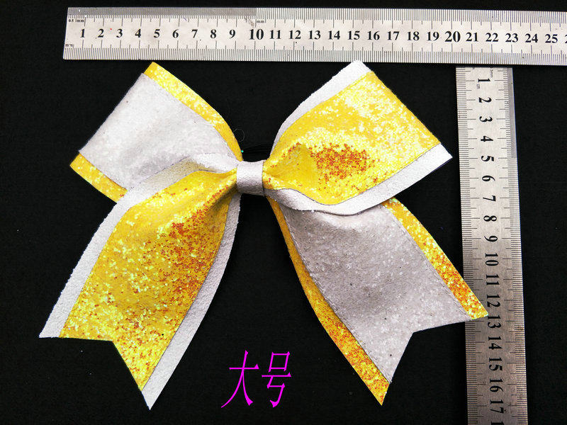 Cheerleading and merrite dance competition butterfly knot headwear hair decoration hair with yellowwhite blue black and white full mail