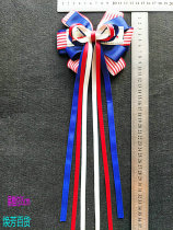 Navy Wind School Flower Class Flower Cheerleading Student School Games Games Competition Bow Hair Hairhairclip floral headdress Hair Card Headwear
