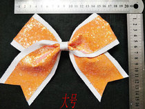 Floral headdress cheerleading Fitness aerobics dance competition headdress orange white blue black and white hair hair full