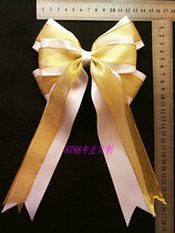 Flower ball La La dance competition Bow hair accessories head flower hairpin hairpin hairband golden white full mail