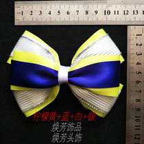  La La gymnastics bodybuilding dance competition Bow headdress hair accessories Hair band gold and silver onion belt girls full mail volume and more discounts