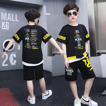 Childrens Summer Clothing Boys Summer Clothes Kids Short Sleeves T-shirts Pure Cotton Summer Sports Shorts Two Pieces of Five-Piece Pants
