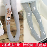 Mùa xuân và mùa thu Trẻ em quần lửng quần legging mùa thu và mùa đông cotton dày vớ bé vớ Xiêm trong vớ trẻ em lớn