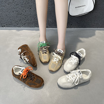 Big new recommendation ~ Genuine leather Forrest Gump shoes sports and leisure moral training shoes for women summer thick-soled lace-up dad student shoes for women