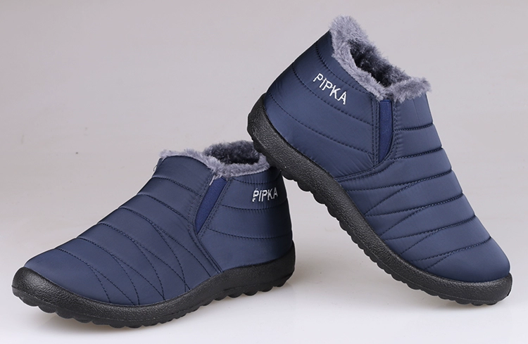 Giày cotton nam mùa đông ấm áp cộng với nhung dày không thấm nước chống trượt cho người già giày boot nam