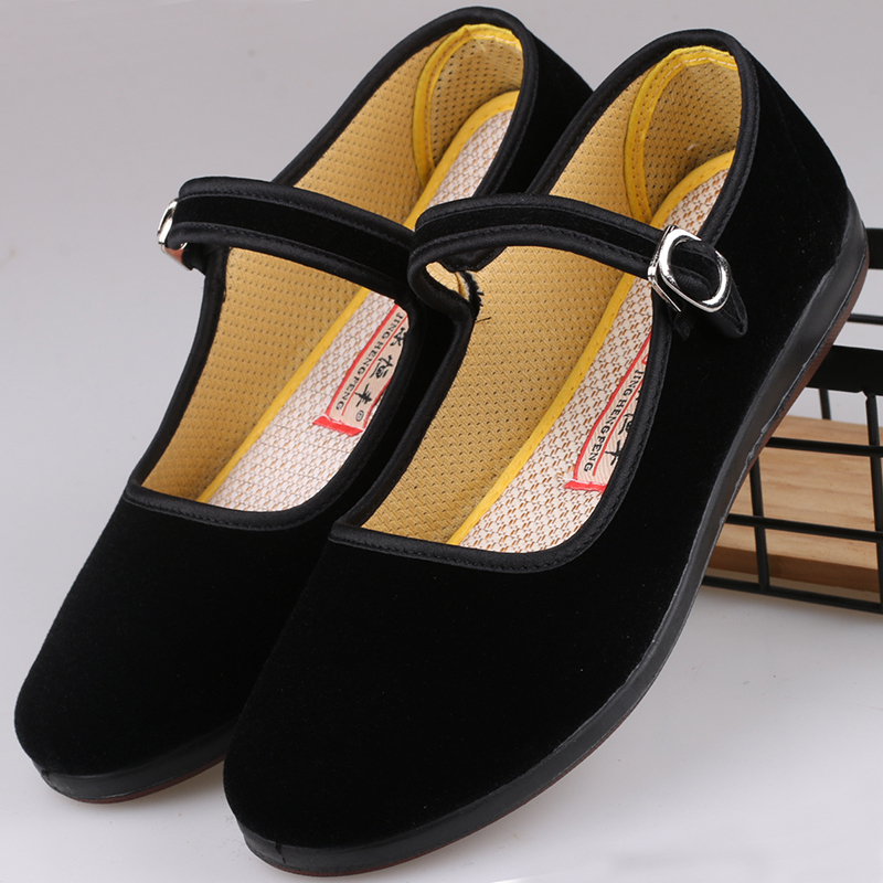 Old Beijing Cloth Shoes for Women 2026 Spring and Summer New Style Flat Comfortable Soft Sole Non-Slip Black Work Hotel Shoes Old Beijing Cloth Shoes for Women 2026 Spring and Summer New Style Flat Comfortable Soft Sole Non-Slip Black Work Hotel Shoes