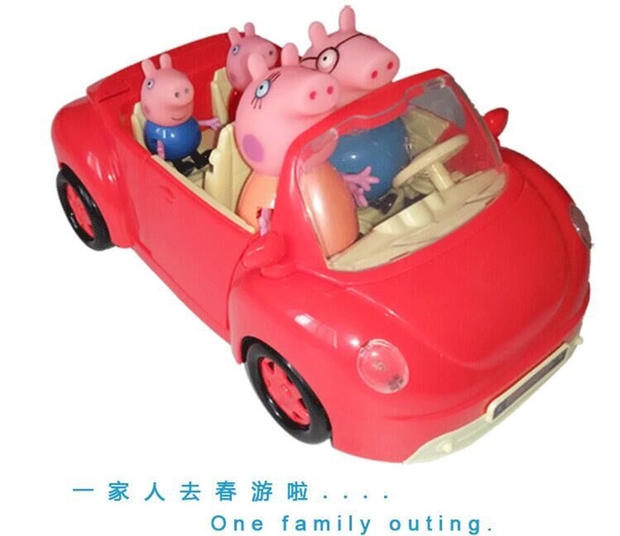 Pig Peggy Peggy Pepe Pig Peppa Pig Little Red Cabriolet Play House Đồ chơi của trẻ em đồ chơi cho bé 3 tuổi