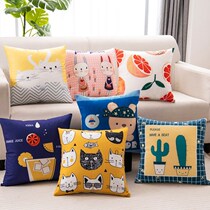 Waist cushion waist pillow bedroom soft bag Nordic square 40x40 headrest pillow Pillow sofa cushion folding