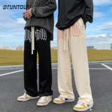 Демисезонные спортивные штаны для школьников для отдыха, в американском стиле, свободный прямой крой