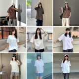 Цветная летняя тонкая хлопковая футболка с коротким рукавом, парная одежда для влюбленных, оверсайз