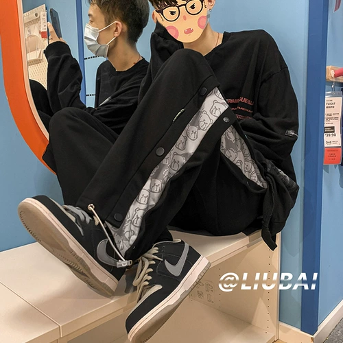 Демисезонные утепленные трендовые штаны для отдыха, свободный прямой крой