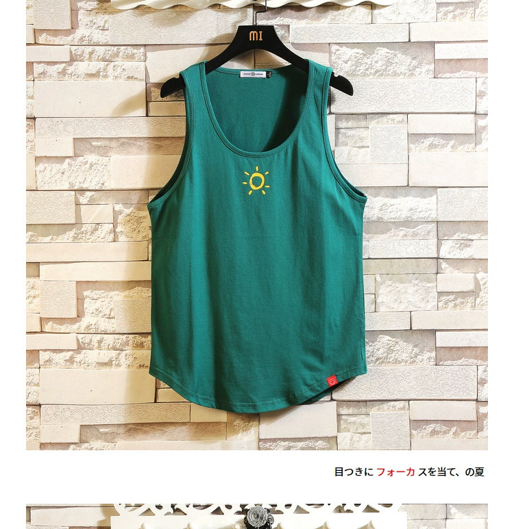 Mùa hè nam thể thao và thể thao cotton vest thủy triều chất béo áo thun không tay giản dị cắt vai cộng với phân bón XL - Áo vest cotton áo khoác ghi lê nam