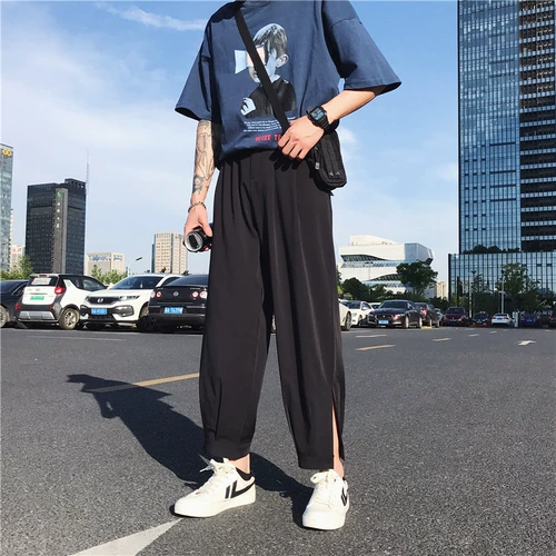 Осенние трендовые штаны, в корейском стиле, свободный крой
