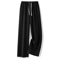 Демисезонные штаны, трендовый осенний костюм для отдыха, оверсайз, свободный прямой крой