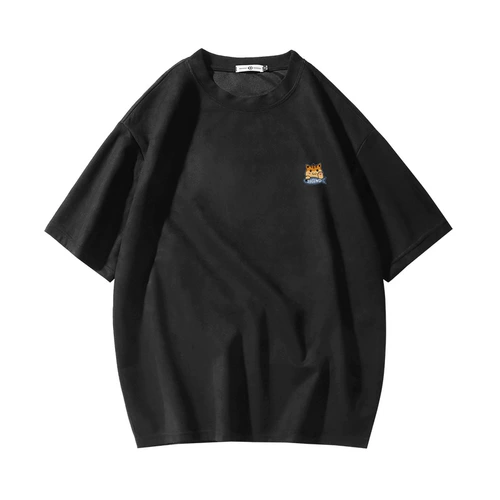 Летняя ретро бархатная зеленая футболка с коротким рукавом, в американском стиле, круглый воротник