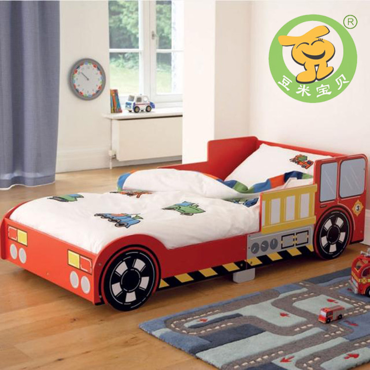 Giường cũi trẻ em của nam Giường Giường Giường cũi trẻ em của xe Continental cậu bé cartoon phòng trọn gói kết hợp đồ nội thất trẻ em giường của - Giường giường kéo thông minh