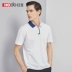 Quần áo nam màu đỏ đậu 2019 hè mới kinh doanh bình thường ve áo ngắn tay áo sơ mi POLO - Polo áo phông polo nam Polo