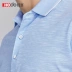 Quần áo nam màu đỏ đậu 2019 hè mới kinh doanh bình thường cotton mềm mại POLO áo thun tay ngắn trẻ trung Slim nam 1033 - Áo phông dài Áo phông dài