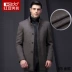 Hodo / Red Bean Men Woolen Winter Men Rex Rabbit Fur Cổ áo tay áo lạc đà Áo khoác len nam 2098 áo khoác nam kaki Áo len