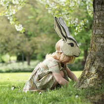 Forest animal retro masquerade rabbit mask childrens holiday costume props leopard fox headdress