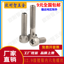 12 9 grade nickel plated inner hexagonal screw plated nickel inner hexagonal cup head screw plated nickel screw M3M4M5M6 M8