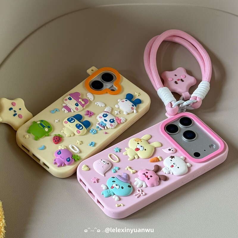 Lele Wish House Japanese New Product~ Zombie Rabbit Tsumagiko Silicone Wristband Case Cute Cartoon Suitable for iPhone 17 Pro Max Phone Case Apple 16543 Pink ins Couple Anti-Fall Lele Wish House Japanese New Product~ Zombie Rabbit Tsumagiko Silicone Wristband Case Cute Cartoon Suitable for iPhone 17 Pro Max Phone Case Apple 16543 Pink ins Couple Anti-Fall