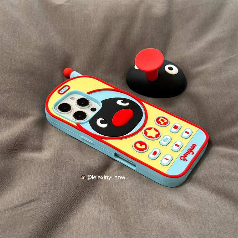 Retro Penguin Retro Phone Design Silicone Anti-fall iPhone Case