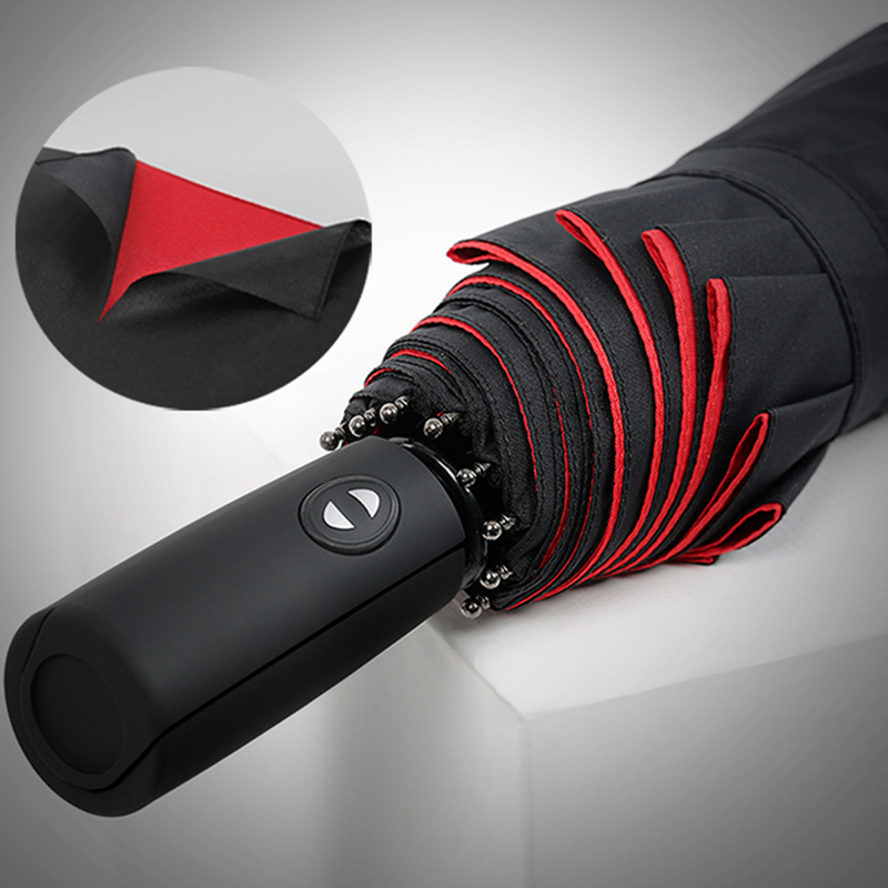 Double-Layer 70% off Fully Automatic Folding Umbrella, Wind-Resistant, for Men and Women, Enlarged, Reinforced, Thickened, Double-Person Business Umbrella, Suitable for Both Sunny and Rainy Weather