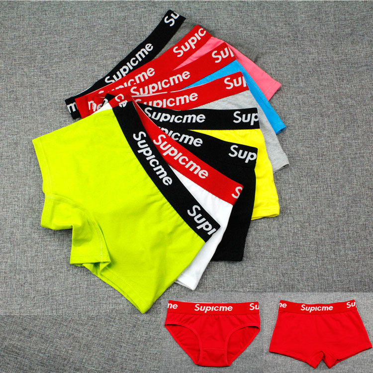Tide Les Underwear Handsome T Flat Corner Cotton Pure Color Large Size Women Triangle Underpants Neutral Wide Side Sports Four-corner Safety Pants