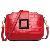 Красная модная сумка через плечо, оберег на день рождения на одно плечо, простой и элегантный дизайн, из натуральной кожи