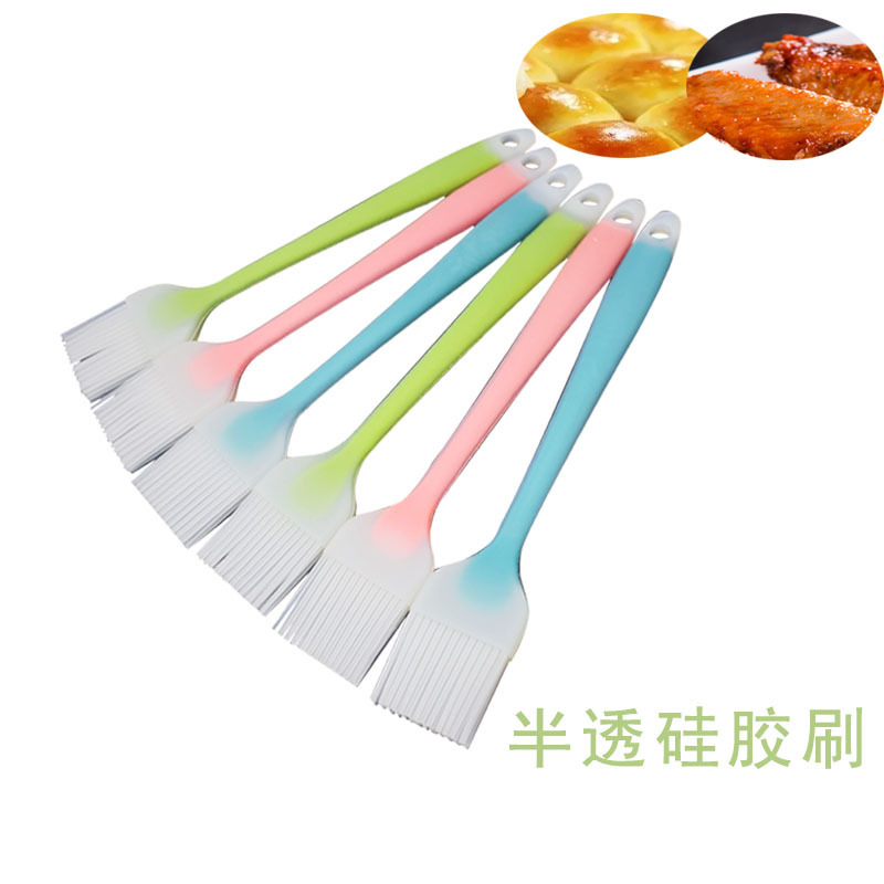 All-inclusive integrated handle transparent silicone brush cake baking milk oil sauce barbecue utensils brush O521 - Taobao