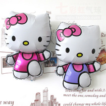 Vest running KT cat aluminum film balloon Hello cat Hello Kitty wedding birthday decoration pink