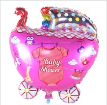 Baby Birthday Arrangement Party 100 Days Gyeongsheng Stage Decorative Supplies Aluminum Film Balloon Stroller