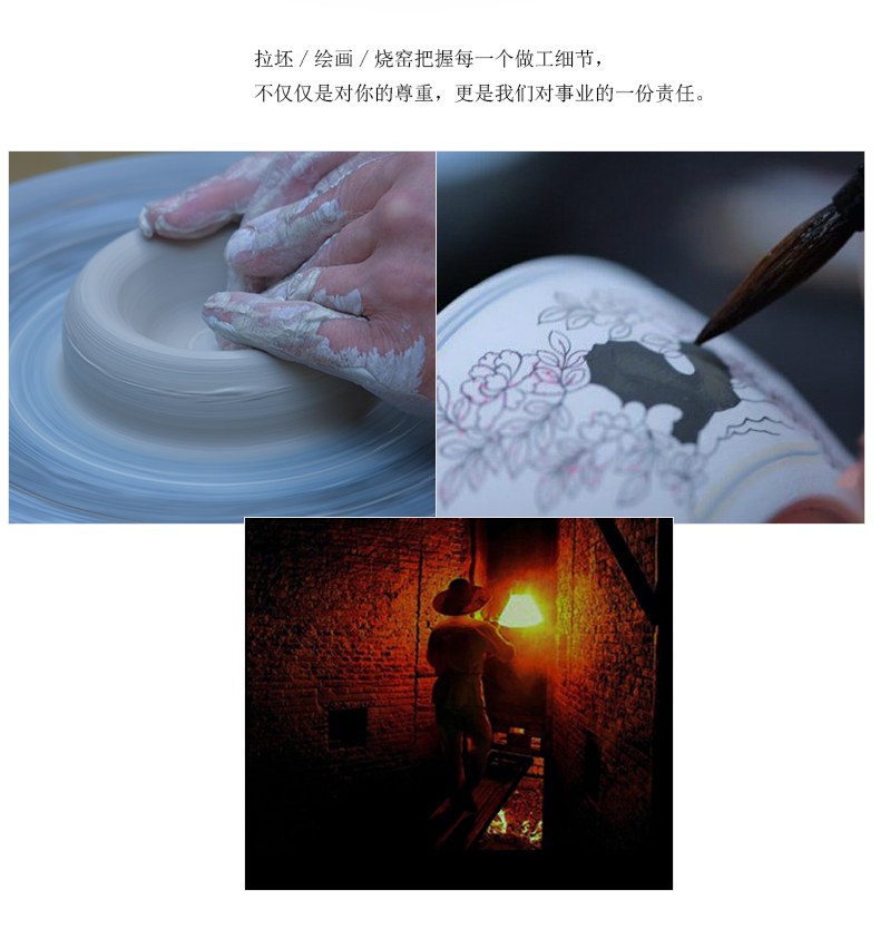 Jingdezhen ceramic bottle by hand mercifully bottle hand - made mei bottles of 10 jins of blue and white porcelain bottle penjing collection of liquor bottles