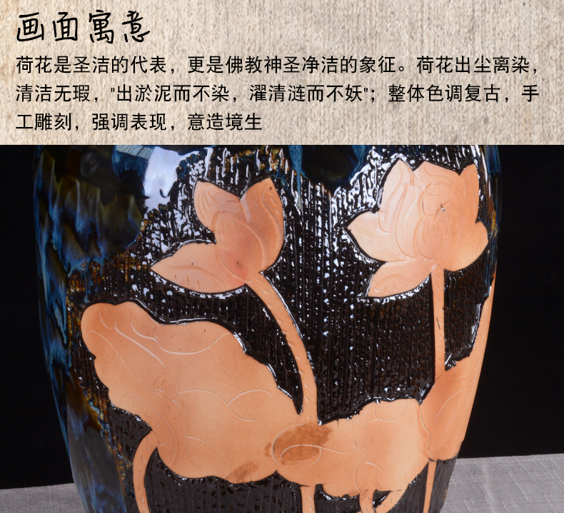 Archaize ceramic jars aged 50 kg empty wine bottle of jingdezhen it household sealing ceramic jar