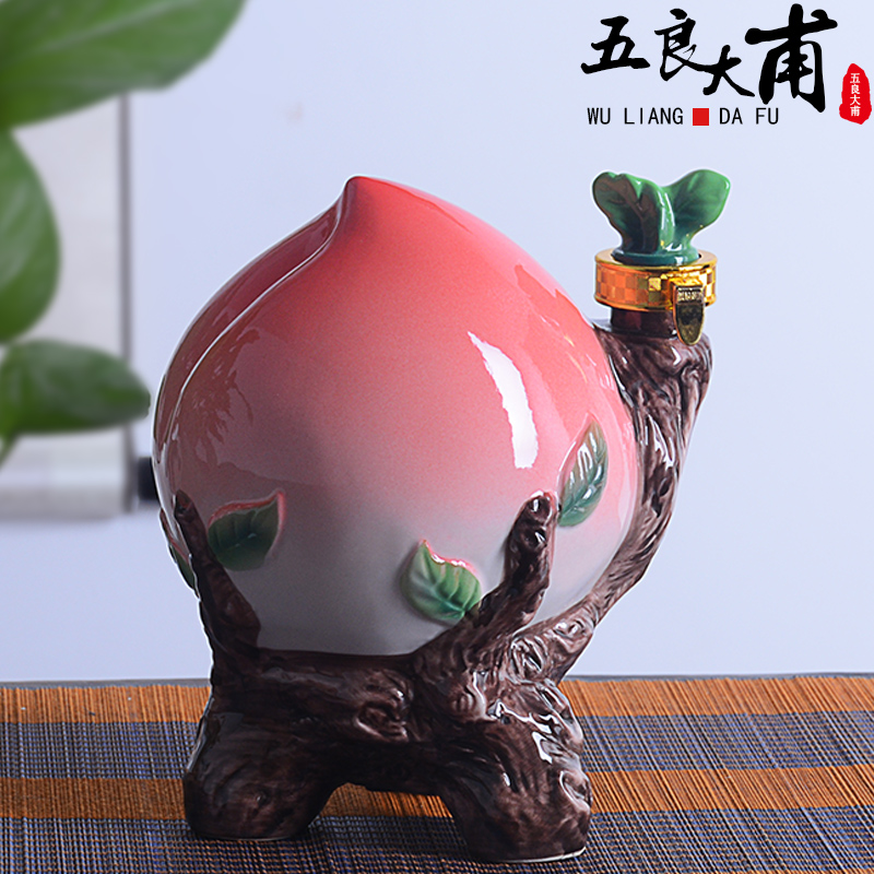 Jingdezhen ceramic jars 1 catty 2 jins of 10 the loaded with gift box art peach liquor bottle seal wine pot