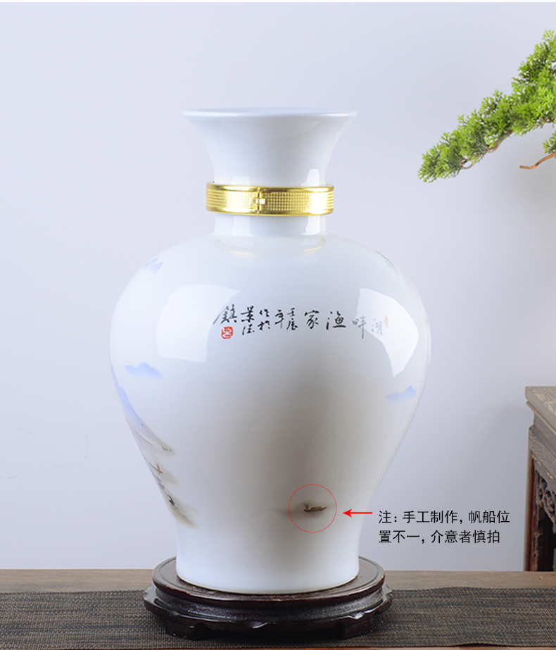 Jingdezhen ceramic jar with 10 jins 20 to 30 jins "bringing leading blank it archaize sealed mercifully wine