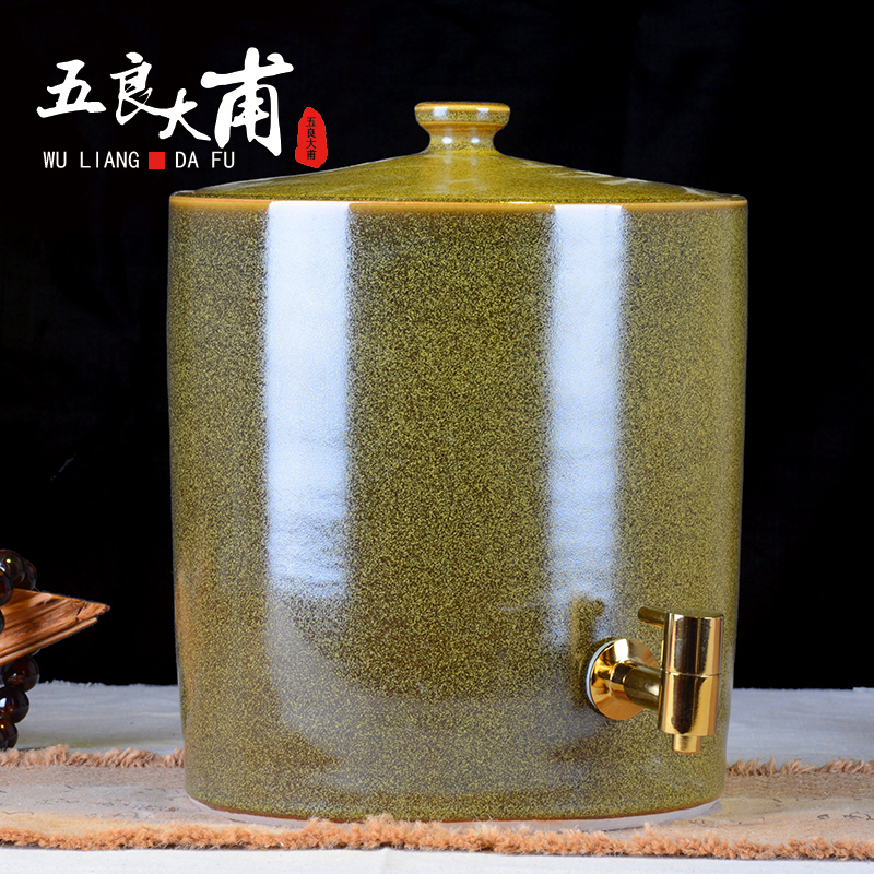 Ceramic tank cooling kettle with leading 20 jins 40 catty 50 kg big jar of jingdezhen Ceramic cylinder at the end of the tea