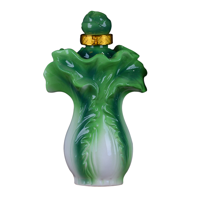 Jingdezhen ceramic bottle 1 catty creative cabbage an empty bottle bottle gift art deco sealed jar of furnishing articles
