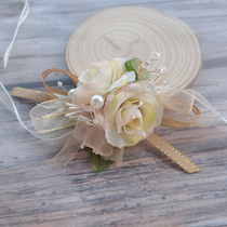 Hand flower bridesmaid wedding corsage Bride and groom wedding forest small fresh sister hand flower Best man corsage Korean style