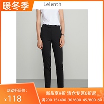 Dark blue suit pants women 2021 Autumn New slim work small leg pants black high waist straight business dress pants