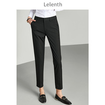 Black Temperament Western Dress Pants Woman Spring Summer Body Display Slim 90% Pants Little Sub Commute Professional Pants Coveted Little Leggings Pants