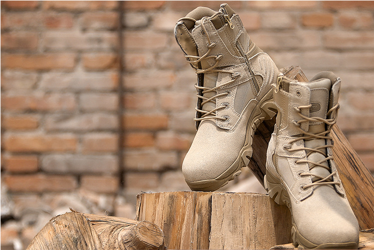 Boots militaires en cuir - amortissement - Ref 1397576 Image 31