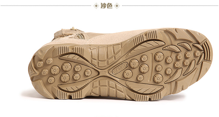 Boots militaires en cuir - amortissement - Ref 1397576 Image 36