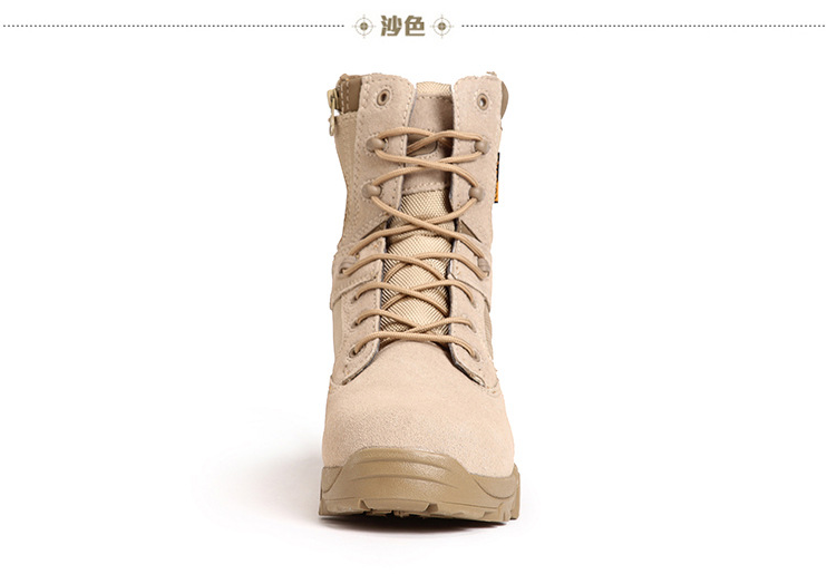 Boots militaires en cuir - amortissement - Ref 1397576 Image 33