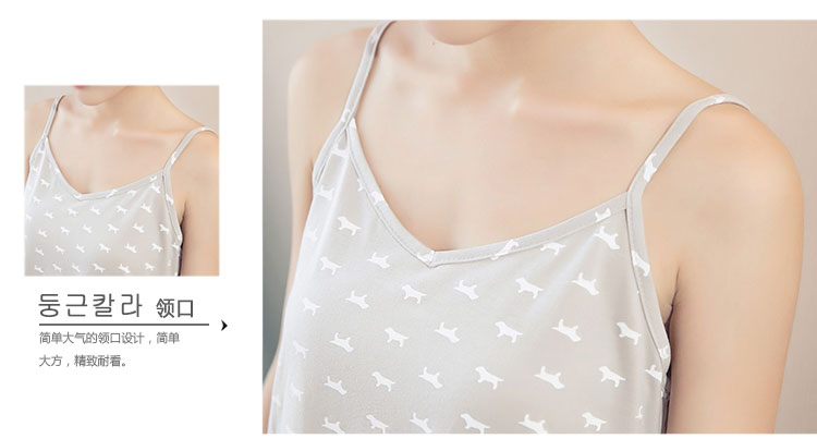Hàng ngày đặc biệt phiên bản Hàn Quốc của dây đeo váy ngủ nữ cotton mỏng phần V-cổ gợi cảm Bộ đồ ngủ cô gái ngọt ngào dễ thương áo choàng mùa đông