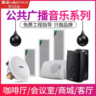 Jinzheng X6 ceiling speaker Suspended ceiling audio set Wall-mounted speaker ceiling speaker embedded hanging ball audio Waterproof sound column constant pressure Public broadcasting shop background music speaker