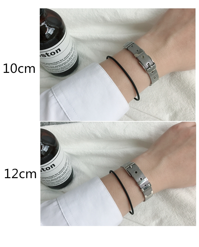 Cổng đơn giản gió dày bracelet Châu Âu và Mỹ retro gió lạnh người đàn ông hoang dã và phụ nữ lưới bạc thép không gỉ với vòng tay vòng đeo tay